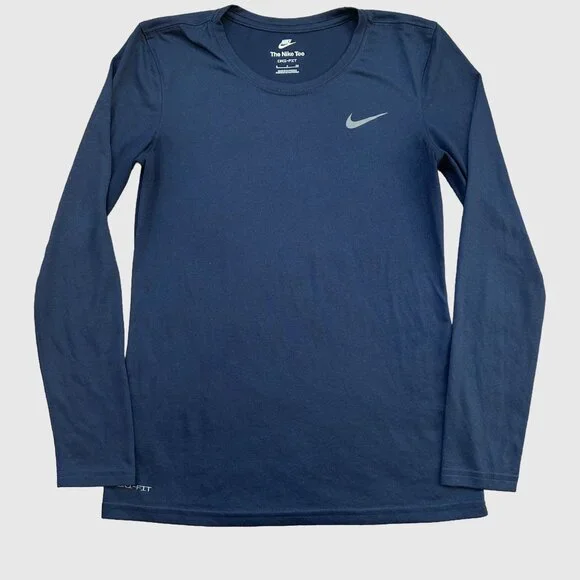 Nike Women's Long Sleeve Legend Shirt - College Navy - US S - Picture 2 of 4
